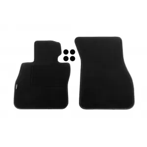 Mochete din covor cu două straturi, potrivite pentru BMW Seria 2 F44 Gran Coupe după 2020, set de 4 bucăți, negru-image-6239599