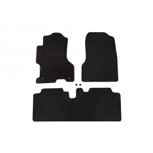 Double-layer carpet floor mats suitable for Honda Civic 2001-2003, 5 doors, set of 3 pieces, black