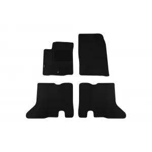 Mochete de podea din carpetă cu două straturi, potrivite pentru Suzuki Grand Vitara 1998-2005 cu ampatament lung, set de 4 bucăți, negru