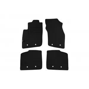 Tălpi de mochetă cu două straturi, potrivite pentru Volvo S40, V40 1999-2004, din țesătură Rex, set de 4 bucăți, negre