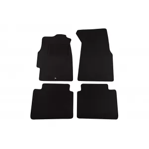 Double-layer carpet floor mats suitable for Honda Civic 1995-1998, 3 doors, set of 4 pieces, black