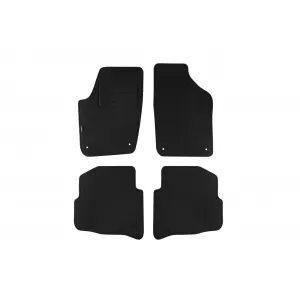 Tălpi de mochetă cu două straturi, potrivite pentru Seat Ibiza, Cordoba 2002-2008, din țesătură Rex de la Petex, set de 4 bucăți, negre