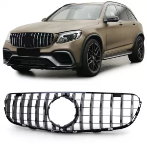 Sport grille black gloss chrome for Mercedes GLC X253 Coupe C253 15-19