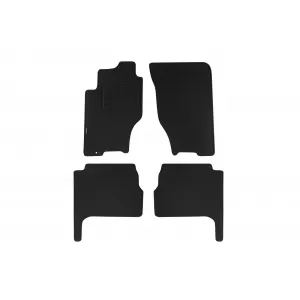 Mochete de podea din carpetă cu două straturi, potrivite pentru Kia Sorento 2002-2006, din țesătură Rex, set de 4 bucăți, negre