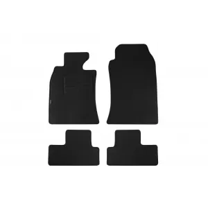 Covorașe de podea din mochetă cu două straturi, potrivite pentru Mini One, Cooper 2001-2006, din țesătură Rex de la Petex, set de 4 bucăți, negru