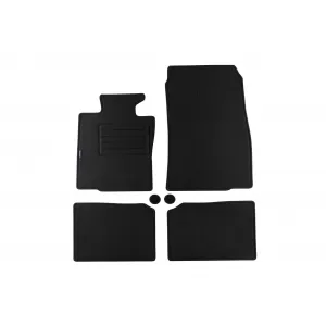 Tălpi de covor cu două straturi, potrivite pentru Mini Countryman 2010-2014, Paceman 2013-2016, din țesătură Rex de la Petex, set de 4 bucăți, negru