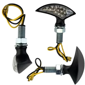 Motorcycle LED Mini Indicator Blade Custom Mini Indicator Black with E-Mark