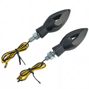 Motorcycle LED Mini Indicators Spades Custom Black Smoke Mini Indicators with E-approved