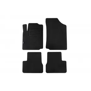 Mochete din covor cu două straturi, potrivite pentru Citroen C3 2002-2009, din țesătură Rex, set de 4 bucăți, negre