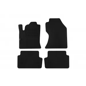 Tălpi de mochetă cu două straturi, potrivite pentru Ford Focus 2001-2004, din țesătură Rex, set de 4 bucăți, negre