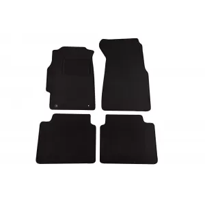 Double-layer carpet floor mats suitable for Honda Civic 1997-2004, 4 doors, set of 4 pieces, black