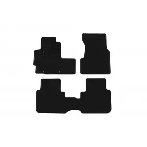 Mochete din covor cu două straturi, potrivite pentru Honda CR-V 1997-2002 cu transmisie automată, set de 3 bucăți, negre