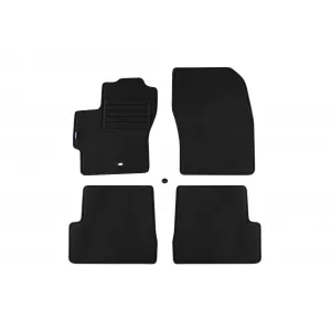 Mochete de podea din carpetă cu două straturi, potrivite pentru Mazda 3 2003-2009, de la Petex, țesătură Rex, set de 4 bucăți, negru