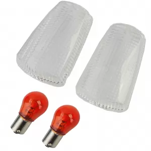 Motorcycle Indicator Lenses Indicator Pair White for Yamaha FZR FZ XJR XJ TDM 600 - 1300