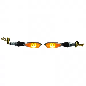 Motorcycle LED Mini Turn Signal MORELLA Chrome with E-Mark