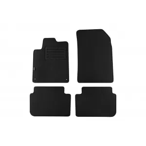 Mochete de podea din carpetă cu două straturi, potrivite pentru Peugeot 407 sedan, break 2004-2011, set de 4 bucăți, negru