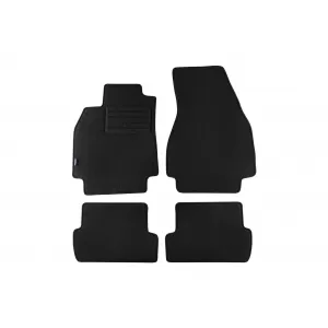 Mochete din covor cu două straturi, potrivite pentru Renault Megane hatchback, estate 2002-2009, set de 4 bucăți, negru
