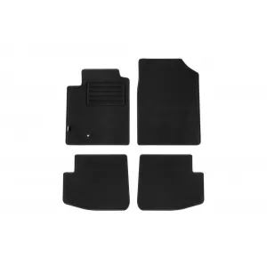 Double-layer carpet floor mats suitable for Toyota Yaris 1999-2005, 3 doors, set of 4 pieces, black