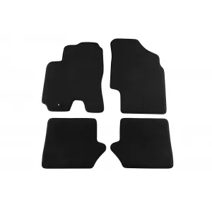 Three-layer textile floor mats suitable for Toyota Rav4 2000-2003, 3 doors, 4 pieces, black