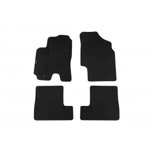 Tălpi de mochetă cu două straturi de la Petex, țesătură Rex potrivită pentru Toyota Rav4 2000-2003, 5 uși, set de 4 bucăți, negru
