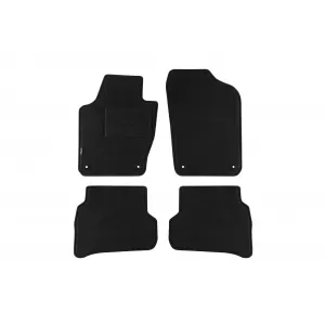 Double-layer carpet floor mats suitable for Seat Ibiza, Ibiza CT 2008-2017, set of 4 pieces, black
