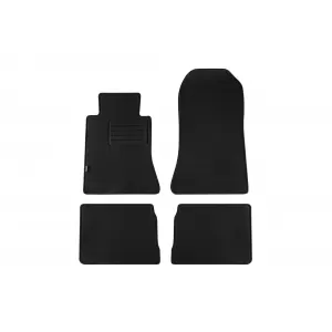 Double-layer carpet floor mats suitable for Mercedes E class W124 1984-1995, set of 4 pieces, black