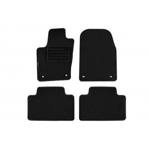 Tălpi de covor cu două straturi, potrivite pentru Jeep Grand Cherokee WK2 după 2010, din material Rex, set de 4 bucăți, negru