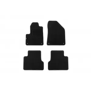 Double-layer carpet floor mats suitable for Jeep Cherokee KL after 2014, set of 4 pieces, black