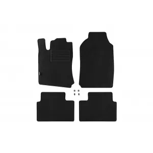 Tălpi de mochetă cu două straturi, potrivite pentru Opel Vectra B 1995-2003, din țesătură Rex, set de 4 bucăți, negre