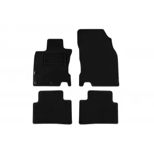 Tălpi de covor cu două straturi, potrivite pentru Nissan Qashqai după 2014, din țesătură Rex, set de 4 bucăți, negru