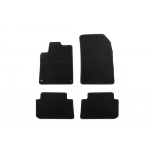Double-layer carpet floor mats suitable for Peugeot 407 coupe 2006-2011, made of Rex fabric, set of 4 pieces, black