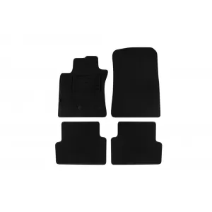 Tălpi de mochetă cu două straturi, potrivite pentru Renault Modus, Grand Modus 2008-2012, din țesătură Rex, set de 4 piese, negre