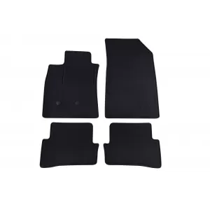 Mochete din carpete cu două straturi, potrivite pentru Renault Clio estate 2008-2013, din material Rex, set de 4 bucăți, negru