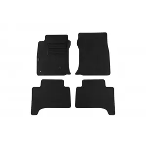 Mochete din covor cu două straturi, potrivite pentru Toyota Land Cruiser 2003-2009, 5 uși, set de 4 bucăți, negru
