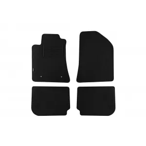 Covorase de podea din mochetă cu două straturi, potrivite pentru Toyota Avensis 2003-2008, din țesătură Rex, set de 4 bucăți, negre