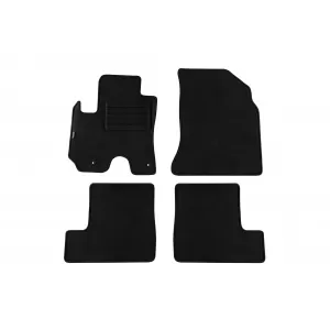 Double-layer carpet floor mats suitable for Toyota Rav4 2003-2006, 5 doors, set of 4 pieces, black