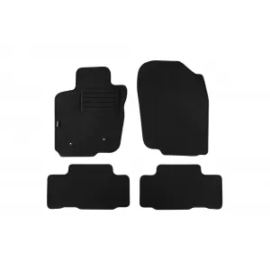 Mochete de podea din carpetă cu două straturi, potrivite pentru Toyota Rav4 2006-2013, 5 uși, set de 4 bucăți, negre, de la Petex, țesătură Rex.