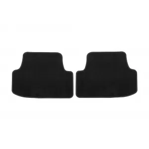 Double-layer carpet floor mats suitable for Chevrolet Spark 2010-2015, made of Rex fabric, set of 4 pieces, black