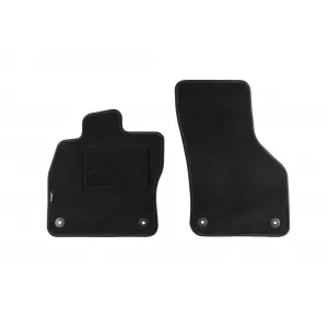 Double-layer carpet floor mats suitable for VW Golf 8 estate after 2021, set of 4 pieces, black