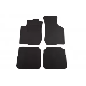 Mochete de podea din carpetă cu două straturi, potrivite pentru Skoda Octavia 1996-1999, din țesătură Rex, set de 4 bucăți, negre