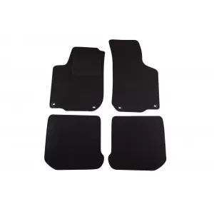 Tălpi de mochetă cu două straturi, potrivite pentru Skoda Octavia 2003-2010, din țesătură Rex, set de 4 bucăți, negre
