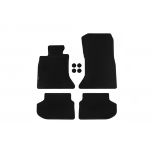 Tălpi de covor cu două straturi, potrivite pentru BMW 5 series F10 sedan, F11 estate 2013-2017, set de 4 bucăți, negre