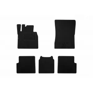 Mochete din covor cu două straturi, potrivite pentru Mercedes G class W463 2000-2018 cu ampatament lung, set de 5 piese, negru