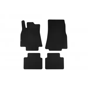 Double-layer carpet floor mats suitable for Mercedes A class W169 2004-2006, set of 4 pieces, black