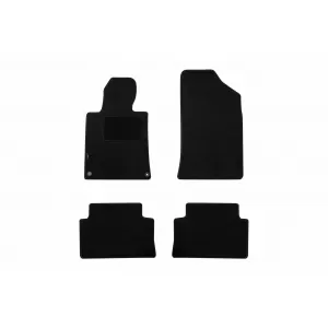 Double-layer carpet floor mats suitable for Peugeot 508, 508 SW 2011-2018, set of 4 pieces, black