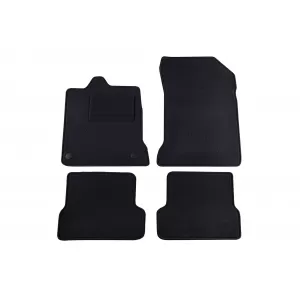 Tălpi de mochetă cu două straturi, potrivite pentru Renault Laguna coupe 2008-2015, din țesătură Rex, set de 4 bucăți, negre