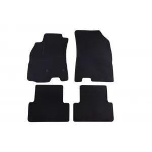 Mochete de podea din carpetă cu două straturi, potrivite pentru Renault Megane estate 2009-2016, din țesătură Rex, set de 4 bucăți, negre