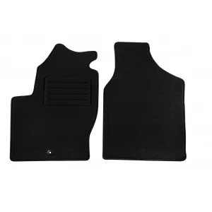 Covorașe de podea din mochetă cu două straturi, potrivite pentru VW Sharan 1995-2000, din țesătură Rex, set de 2 bucăți, negre