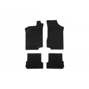 Mochete de podea din carpetă cu două straturi, potrivite pentru Volkswagen Golf II, Jetta 1983-1991, din țesătură Rex, set de 4 bucăți, negru