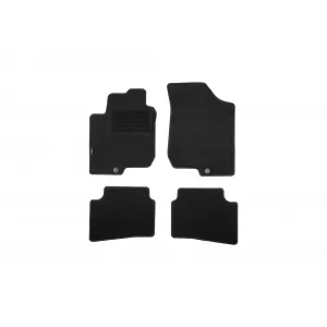 Double-layer carpet floor mats suitable for Hyundai i30, i30 CW 2007-2009, made of Rex fabric, set of 4 pieces, black